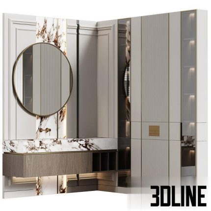 Bathroom furniture 28 in neoclassical style 2(3dline.net)