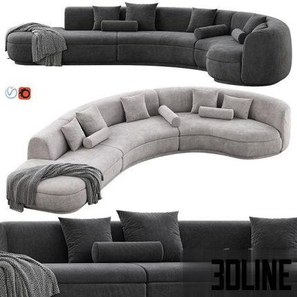 Baxter Piaf Sofa Set 3 0(3dline.net)