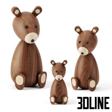 Bear family bu Lucie Kaas 0(3dline.net)