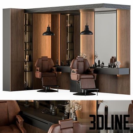 Beauty Salon Barber Shop  Set 08(3dline.net)