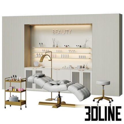 Beauty salon with couch and accessories Figuratti(3dline.net)