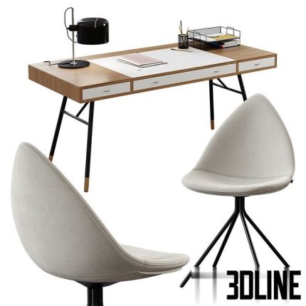 BoConcept Cupertino Table + Ottawa Chair 0(3dline.net)