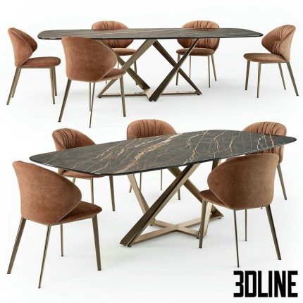 Bontempi Millennium table Drop chair(3dline.net)