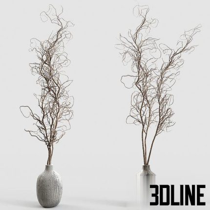 Branches in vases 30 0(3dline.net)