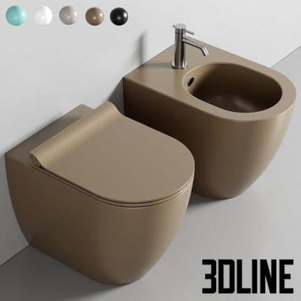 COLOR ELEMENTS 55X36 Toilet By GSI Ceramica(3dline.net)