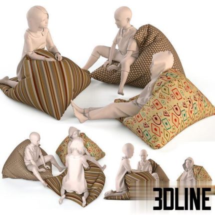 Children mannequins poufs children 0(3dline.net)
