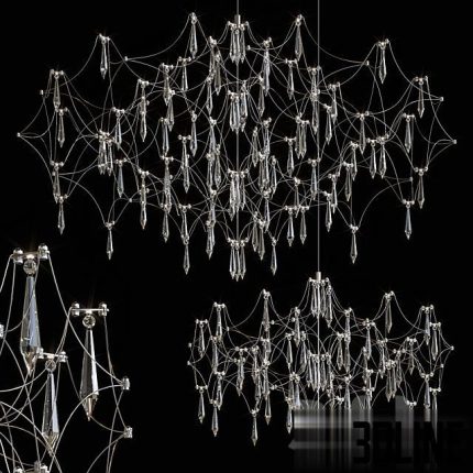 Crystal Modern Chandelier for Living Room(3dline.net)
