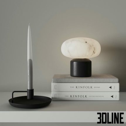Decor set with LANTERN FOG lamp(3dline.net)