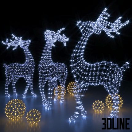 Deer garland 40 Christmas figures  41(3dline.net)