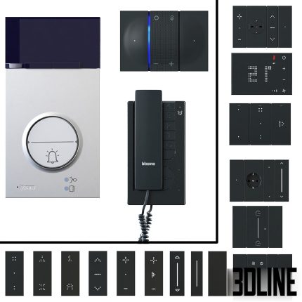 Door_communication_system_Sockets_and_switches(3dline.net)