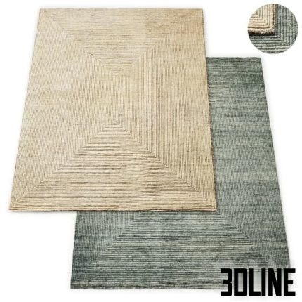 Ellipse Hand Knotted Wool Rug RH Collection(3dline.net)