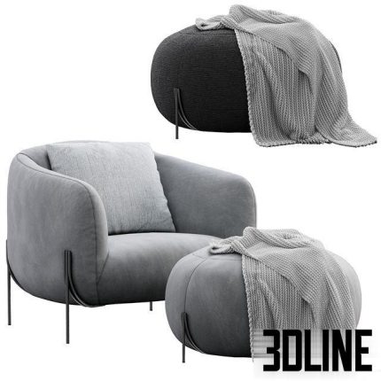 Geo Armchair By Saba 0(3dline.net)