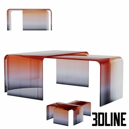 Gradient Glass Tables 0(3dline.net)