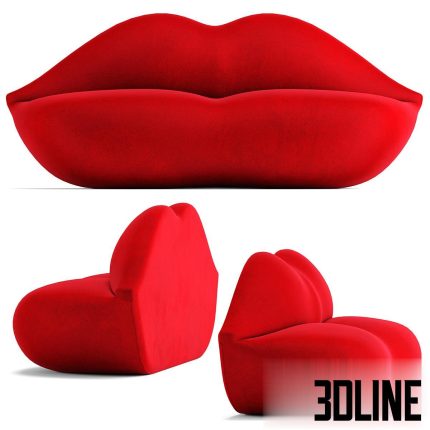 Gufram bocca sofa(3dline.net)