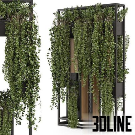 Indoor Hanging Plants in Metal Stand 0(3dline.net)