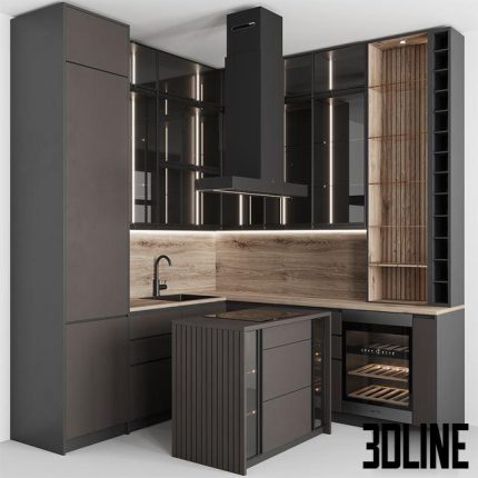 Kitchen No. 62 Chocolate 0 0(3dline.net)