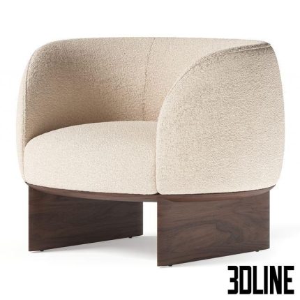 Nau Nami Boucle Armchair 00(3dline.net)