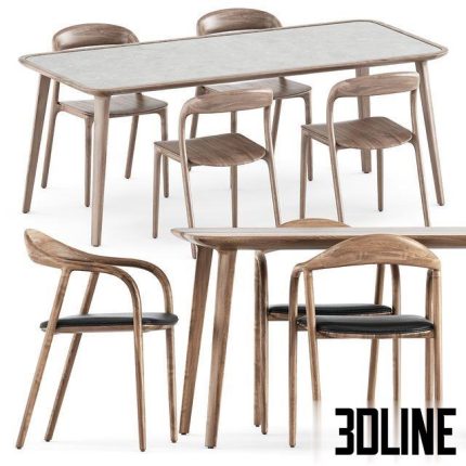 Neva chairs and Kalota table by Artisan 0(3dline.net)