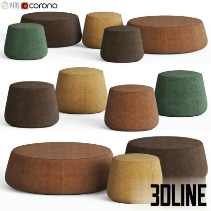 Nomad Poufs Tribu(3dline.net)