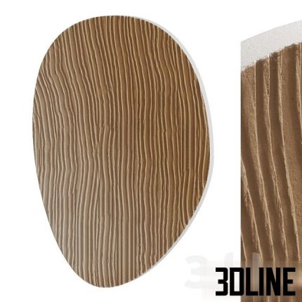 Oval Plaster Panel 0(3dline.net)