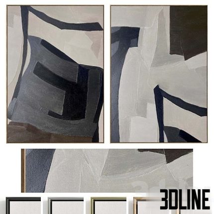 Plaster Two Photo Frames D 512(3dline.net)