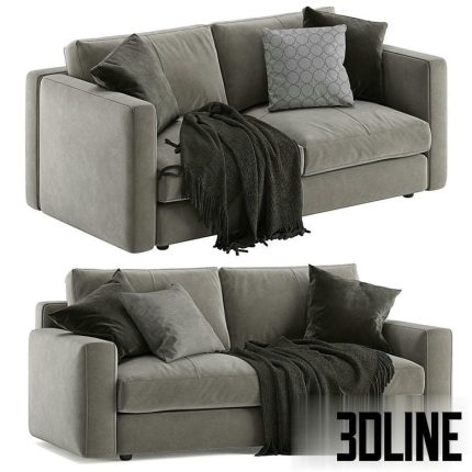 Poltrona Frau Massimosistema sofa 2 seats(3dline.net)