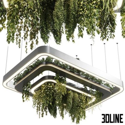 Pot light pendant plant light hanging 11 0(3dline.net)