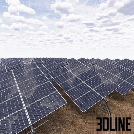 Rotary Solar Panel Power Plant 1(3dline.net)