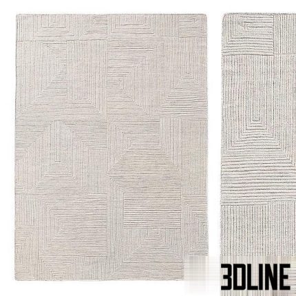 SETTAT HAND KNOTTED WOOL RUG(3dline.net)