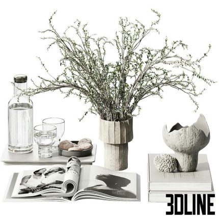 decorative set123 with bouquet(3dline.net)