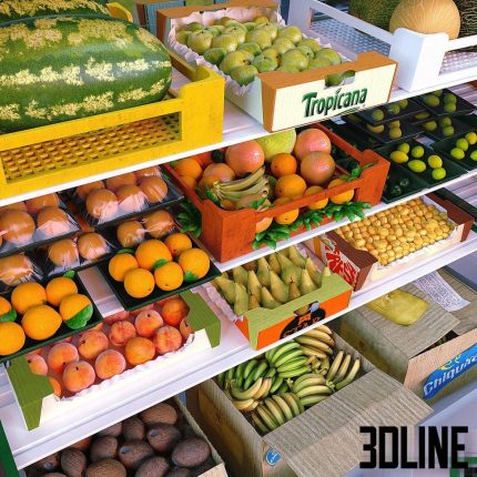 kit environment for the store fruit department(3dline.net)
