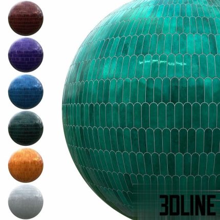 7 colors of hand made ceramic and glazed tiles(3dline.net)