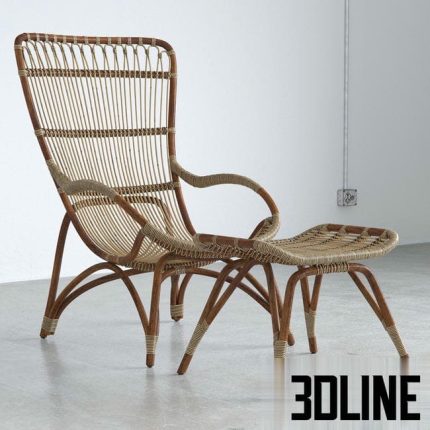 Armchair Sika Design Monet Chair and Footstool(3dline.net)