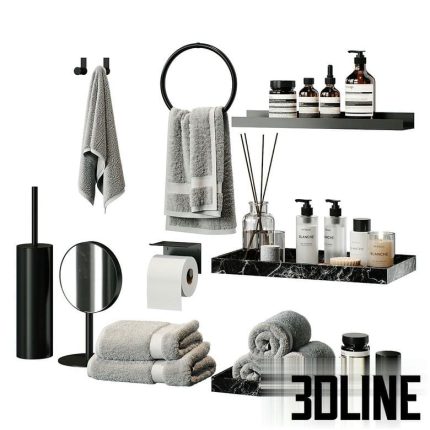 Bathroom decor set P06(3dline.net)