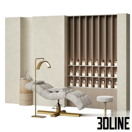 Beauty salon with couch and accessories Figuratti P02(3dline.net)