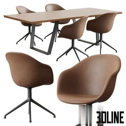 BoConcept Vancouver Table + Adelaide Chair 0(3dline.net)