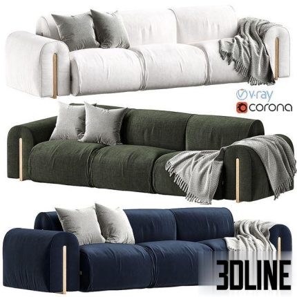 COLLE 3 seater Sofa by Natuzzi Italia 0(3dline.net)