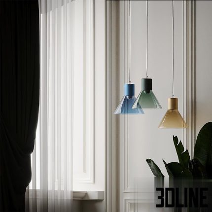 CROWDYHOUSE Funnel Pendant Lamps 3 Colors 1(3dline.net)