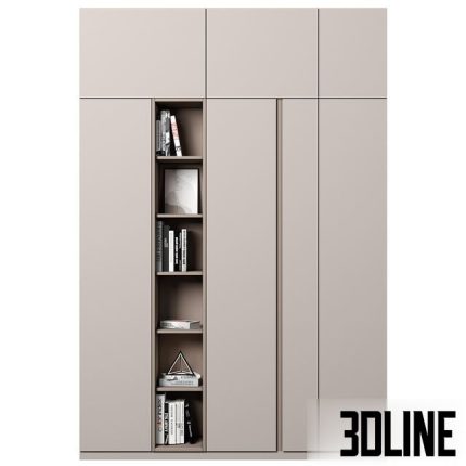 Cabinet with shelves 73 0(3dline.net)