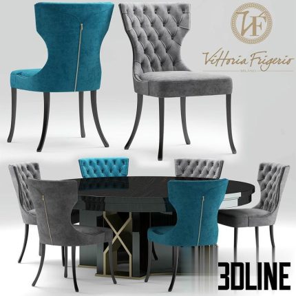Chair vittoria frigerio Adda Capitonne Grimaldi(3dline.net)