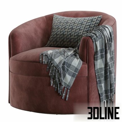 Coco Republic Luna Swivel Chair(3dline.net)