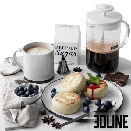 Coffee set 4 0(3dline.net)
