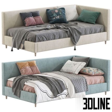 Corner Timo Upholstered Bed 0(3dline.net)