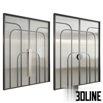 Embossed glass doors 2(3dline.net)