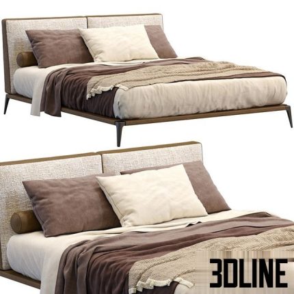 Leather Bed Park By Poliform 0(3dline.net)