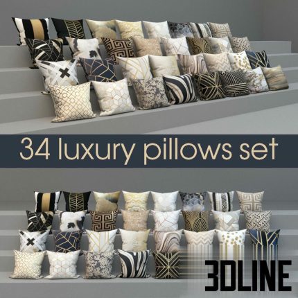 Luxury pillows  set of 34 pillows(3dline.net)
