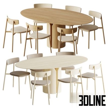 MDF Italy Table+Chair 0(3dline.net)
