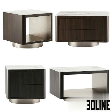 MILTON Bedside tables By Minotti(3dline.net)