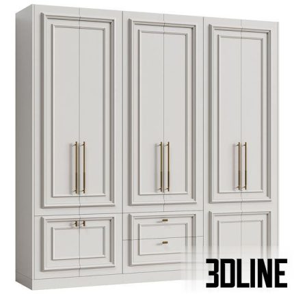 Modular wardrobe in neoclassical style 11 0(3dline.net)