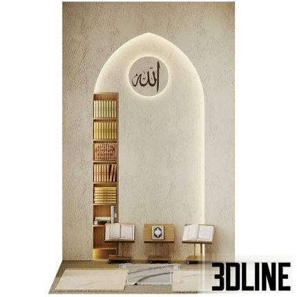 Prayer room wall design 01(3dline.net)